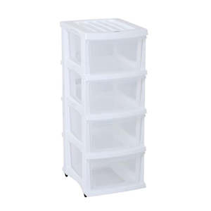 Taurus storage organiser 4 drawer white