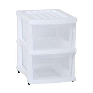 Taurus storage organiser 2 drawer white