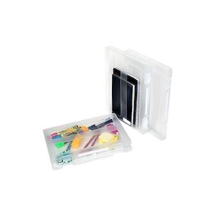 Marbig plastic a4 file case clear w/clip label