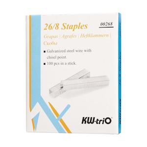 Staplers Tackers: KW-triO Staples 26/8 Box of 1000