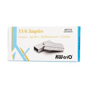 Staplers Tackers: KW-triO Staples 53/6 Box of 1200