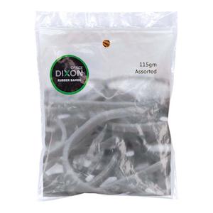 Dixon Rubber Bands 115gm Assorted Sizes