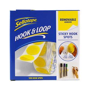 Sellotape Sticky Hook Spots Removable 22mm 125 Pack