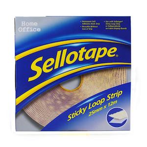 Sellotape Sticky Loop Strip Permanent 25mmx x 12M