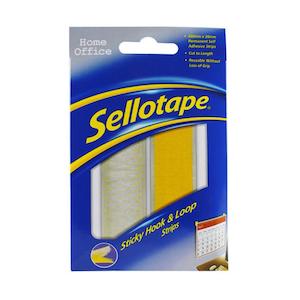 Sellotape Sticky Hook & Loop Strip Permanent 20mm x 450mm