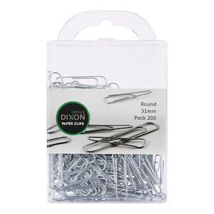 Dixon Paper Clips 31mm Round Pack 200