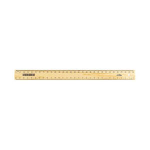 Okin Wooden Ruler 30cm Narrow IRULER04 - Dual Scale