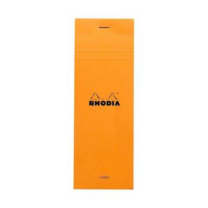 Notebooks Pads: Rhodia Bloc Pad No. 8 Shopping Lined Orange
