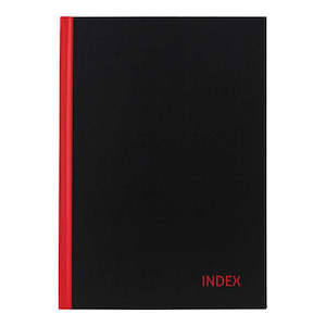 Notebooks Pads: Milford Notebook Indexed Red & Black A5 100lf