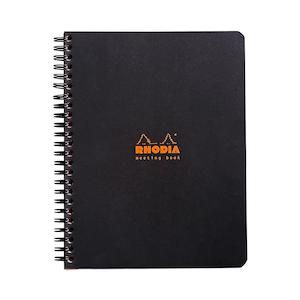 Rhodia A5+ Meeting Book Black 80 Pages C193419C