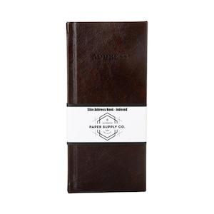 Health Safety: OSC Vintage Address Book Slimline Brown