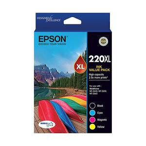 Inkjet Original Inks: Epson 220 4 High Yield Ink Value Pack C13T294692