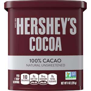 Hershey's Cocoa - Natural Unsweetened 100% Cacao powder 8oz