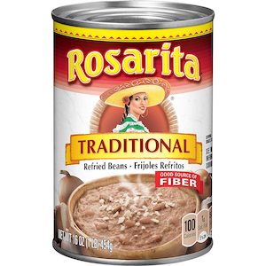 Canned: Rosarita Traditional Refried Beans 16oz