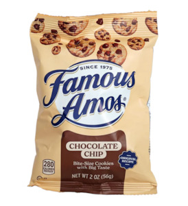 Snacks: Famous Amos Chocolate Chip Cookies 2oz