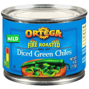 Canned: Ortega Diced Green Chiles - Mild 4oz