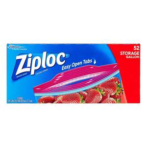 Household: Ziploc Gallon Storage - 52 bags