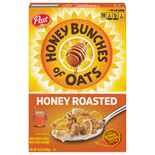 Breakfast: Post Honey Bunches of Oats Honey Roasted 12 oz