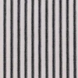 Stock Lines: Black Cotton Ticking Fabric