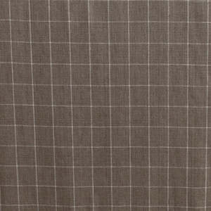 Shiitake Check Linen Fabric