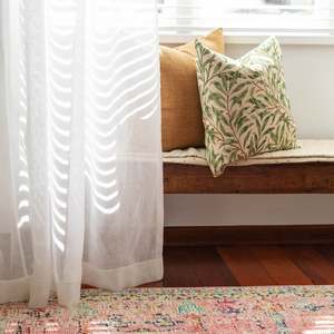 Curtains: Belgian Linen Gauze Ready Made Curtains