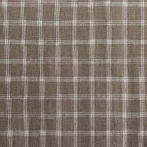 Curtaining: Porcini Plaid Linen Fabric