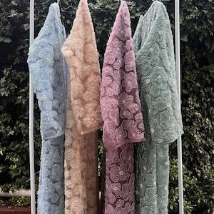 Forever Hijab: Pearl Petal Abaya (3pc Set) - Forever Hijab