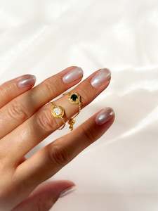 Adjustable Chain Ring | Black Onyx