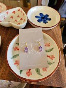 Emilys Atelier Nz: Glass purple studs