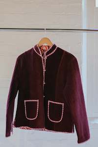 Clothing 1: Noir Deep Red Quilted Jacket