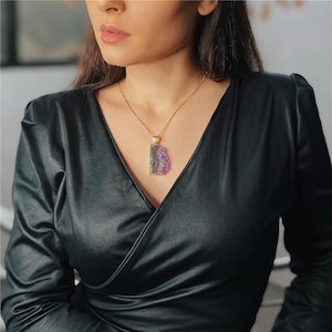 Affordable Jewellery: Amethyst geode necklace