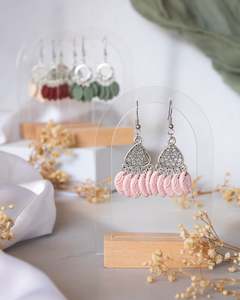 Jewellery: Blush Chandelier Earrings