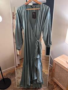 Affordable Clothing: Pre-Loved Turquoise wrapped around dress
