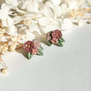 Mini Bouquet Earrings - Lavender