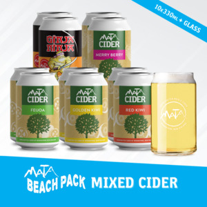 Beach Pack - 10x 330ml Ciders + Glass - Mata Brewery