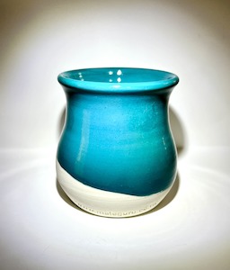 Products: Teal Dipped Wide Mouth Ceramic Cup - Mate Guru