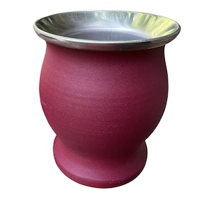 Products: Metal Cup, Burgundy - Mate Guru