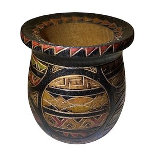 Engraved Wooden Gourd - Mate Guru