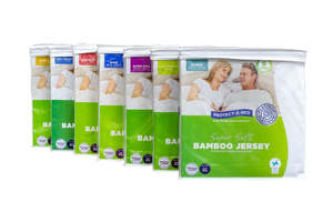 Super Soft BAMBOO Jersey Waterproof Fitted Mattress Protector