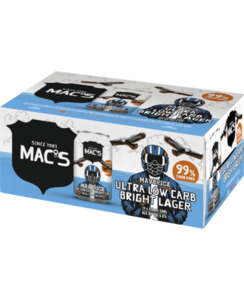 Mac's Maverick Ultra Low Carb Bright Lager 330ml 12pk cans - Beer-NZ Made : Waip&hellip;