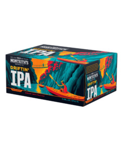 Beer : Waipu: Monteith's Driftin' IPA 12pk cans - Beer-Craft : Waipu Liquor Centre - Monteith 12pk