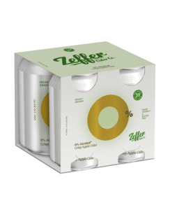 Beer : Waipu: Zeffer 0% Alcohol Crisp Apple Cider 4pk cans - Beer-Cider : Waipu Liquor Centre