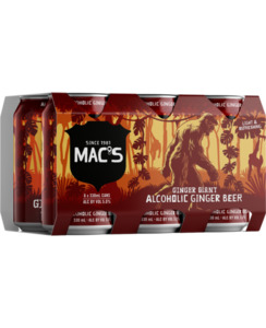Mac's Ginger Giant Alcoholic Ginger Beer 330ml 6pk cans - Beer-Ginger Beer : Wai&hellip;