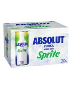 Absolut & Sprite 250ml 12pk cans - Premixed-Vodka : Waipu Liquor Centre - Ab&hellip;