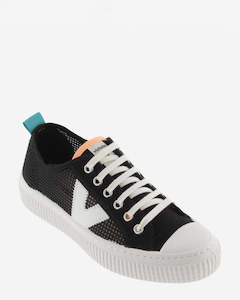 Flats: Victoria 176102 Re Edition Mesh Basketball Sneaker Negro