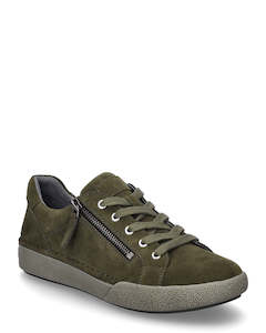 Flats Sale: Josef Seibel Claire 13 Moss Suede Leather Casual Sneaker
