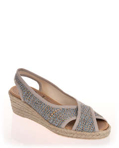 Slingbacks: Plumaflex R18007 Azul Wedge Slingback