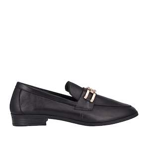 Cabello Gyor Black Leather Brogue