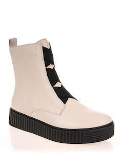 Ankle Boots: Alfie & Evie Date Stone Leather Ankle Boot
