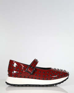 Casual: Minx Brinley Stud Dark Cherry Patent Leather